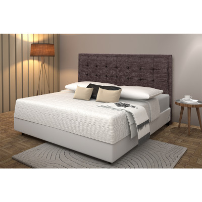 Cabeceira Box Casal Linho Marrom Onix 1,95m