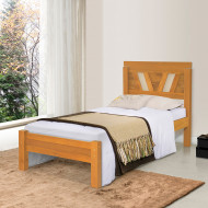 Cama De Solteiro Madeira Magnolia Imbuia