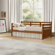 Cama Solteiro Babá Madeira Enjoy Mona Mais Nicho - Castanho