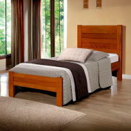Cama Solteiro Lara Turca Castanho