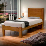 Cama Solteiro Com Colchão Lara Turca Madeira - Imbuia