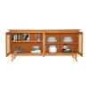 Buffet Aparador Madeira Vintage Tela 4p Deltan Imbuia - Atraente Móveis - 4
