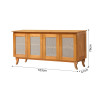 Buffet Aparador Madeira Vintage Tela 4p Deltan Imbuia - Atraente Móveis - 5