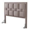 Cabeceira Casal Estofada Cama Box 1,40 Veludo Bege Pavia Com Frame Arezzo - 2