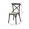 Conjunto Mesa Madeira Maciça Alice 1,20m Com 4 Cadeiras Aço Karina Preto - 5