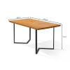 Conjunto Mesa Madeira Maciça Alice 1,20m Com 4 Cadeiras Aço Karina Preto - 6
