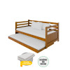Sofá Cama Em Madeira + 2 Colchões Enjoy Rustico - Imbuia - 2